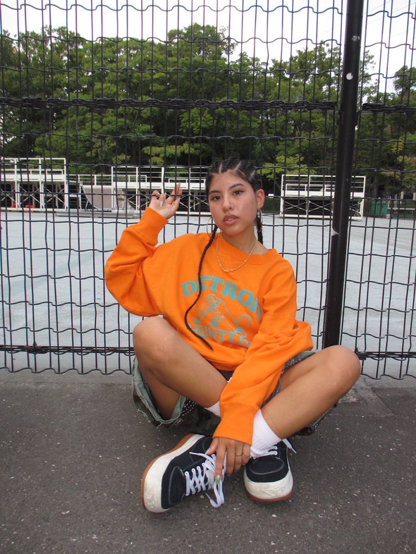 Wmns Brushed Fleece Sweat Cropped Shirt＜RCW-25717＞RUSSELL ATHLETIC