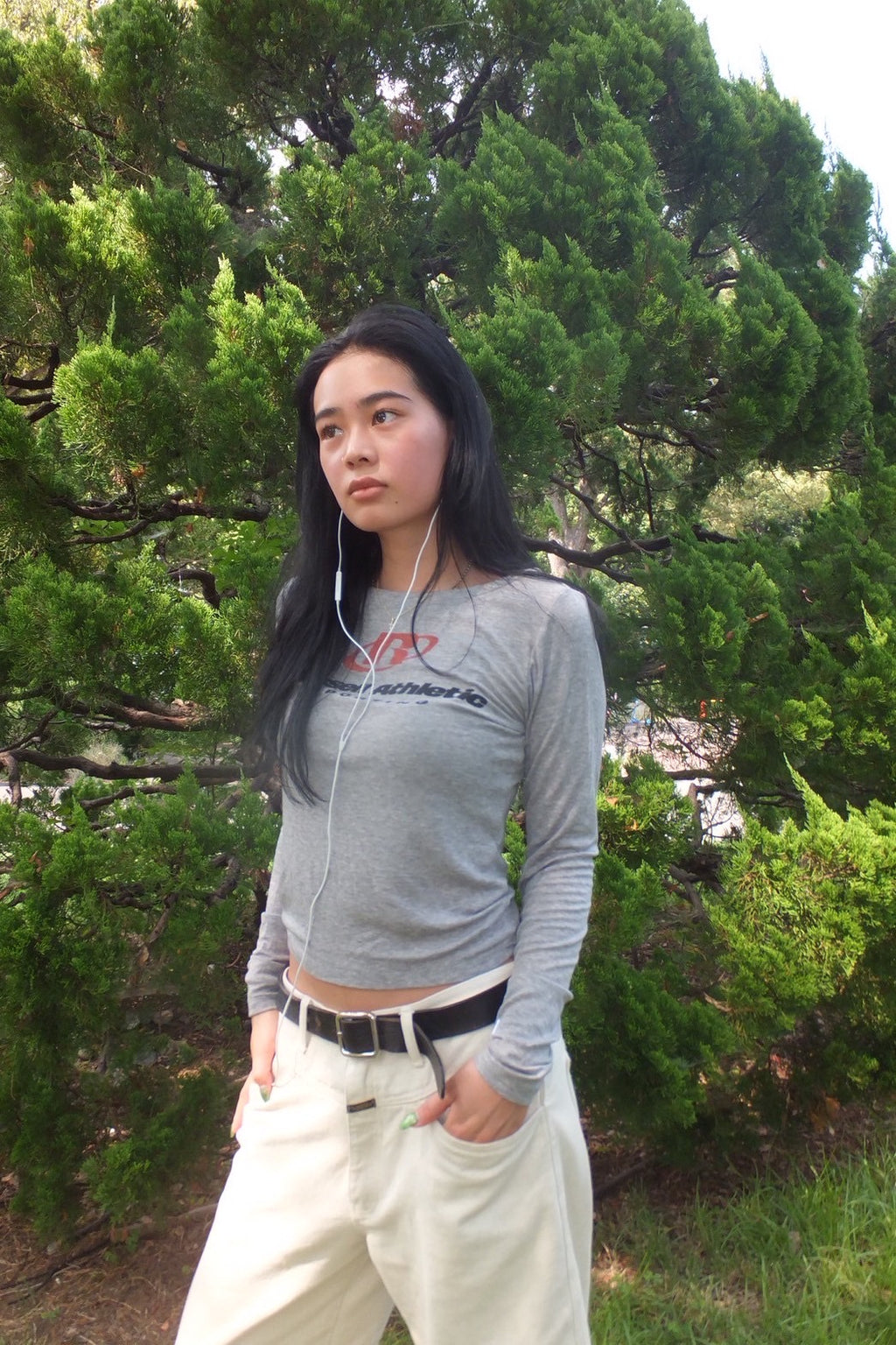 ＜RCW-25736＞Wmns Rib Jersey  L/ST Back Open T
