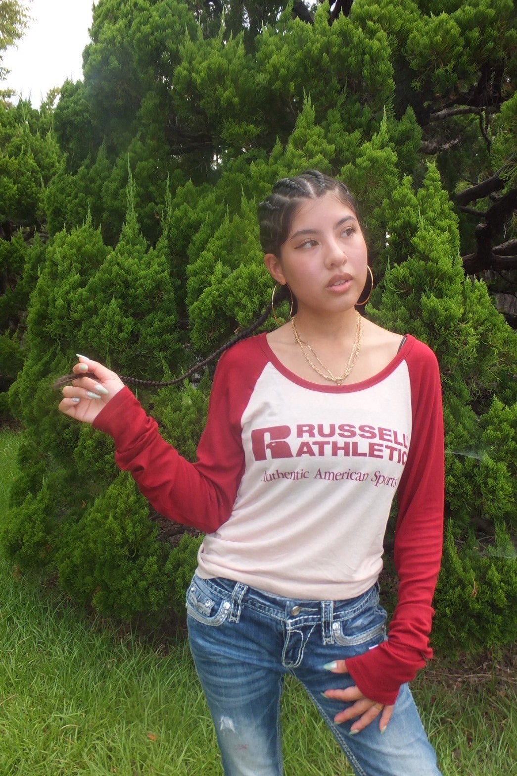 ＜RCW-25735＞Wmns Rib Jersey Raglan L/ST