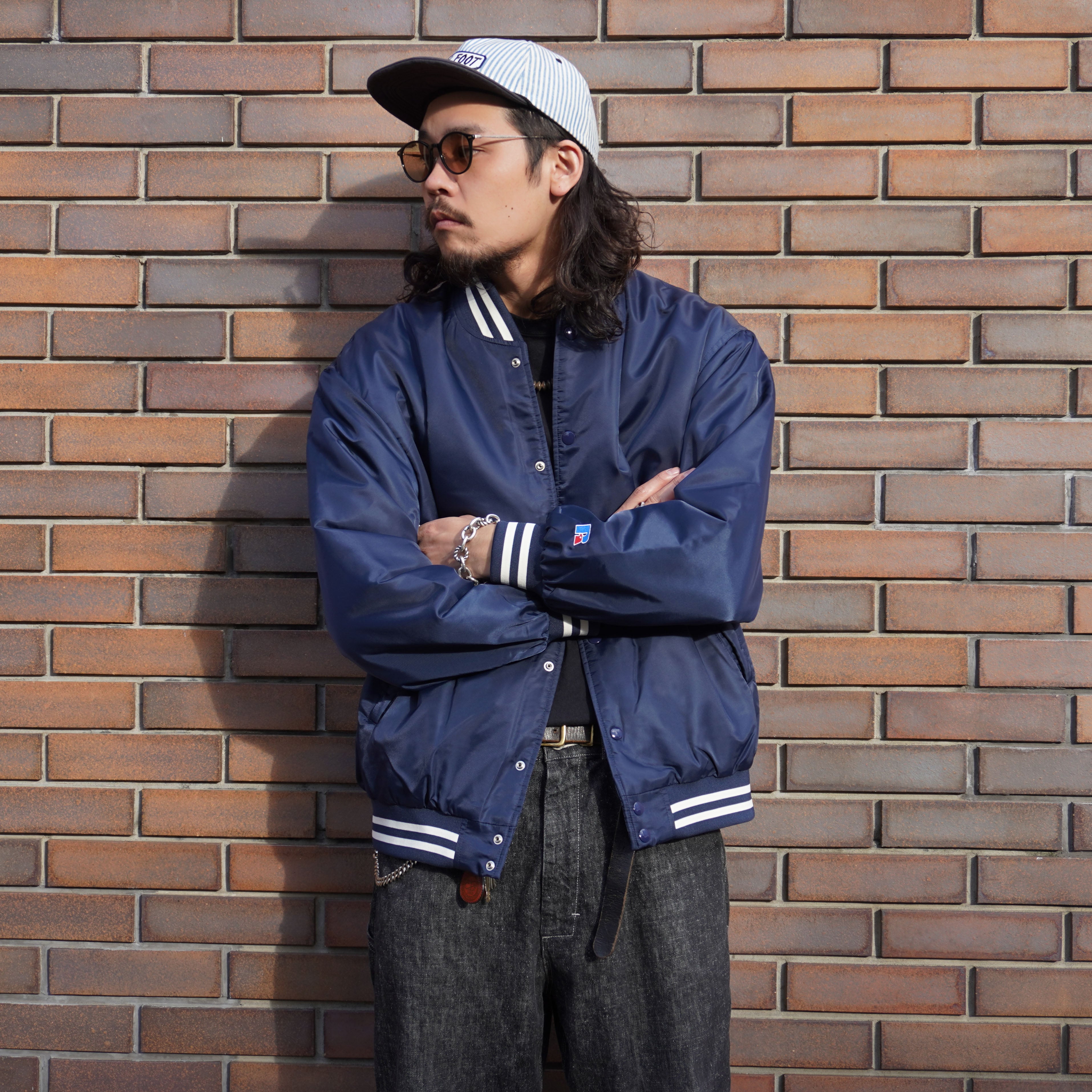 ＜RC-22731＞Nylon Varsity Baseball Jacket