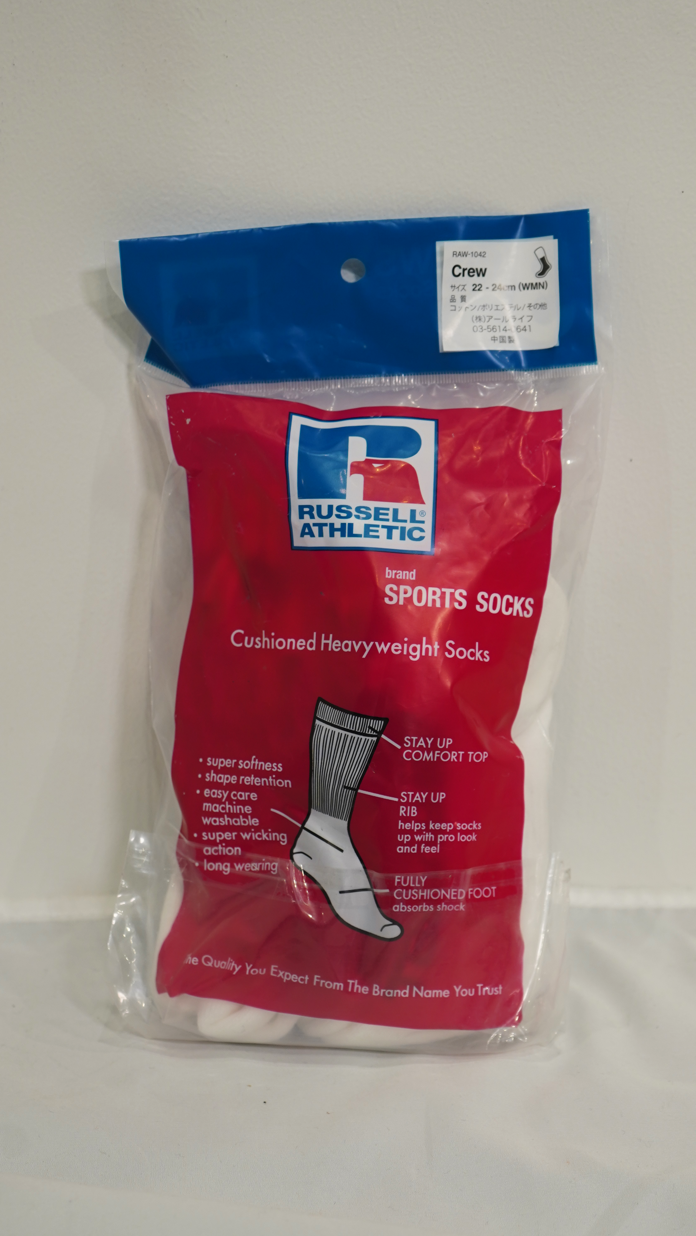 ＜RAW-1042＞WOMENS Crew Length Sports Socks