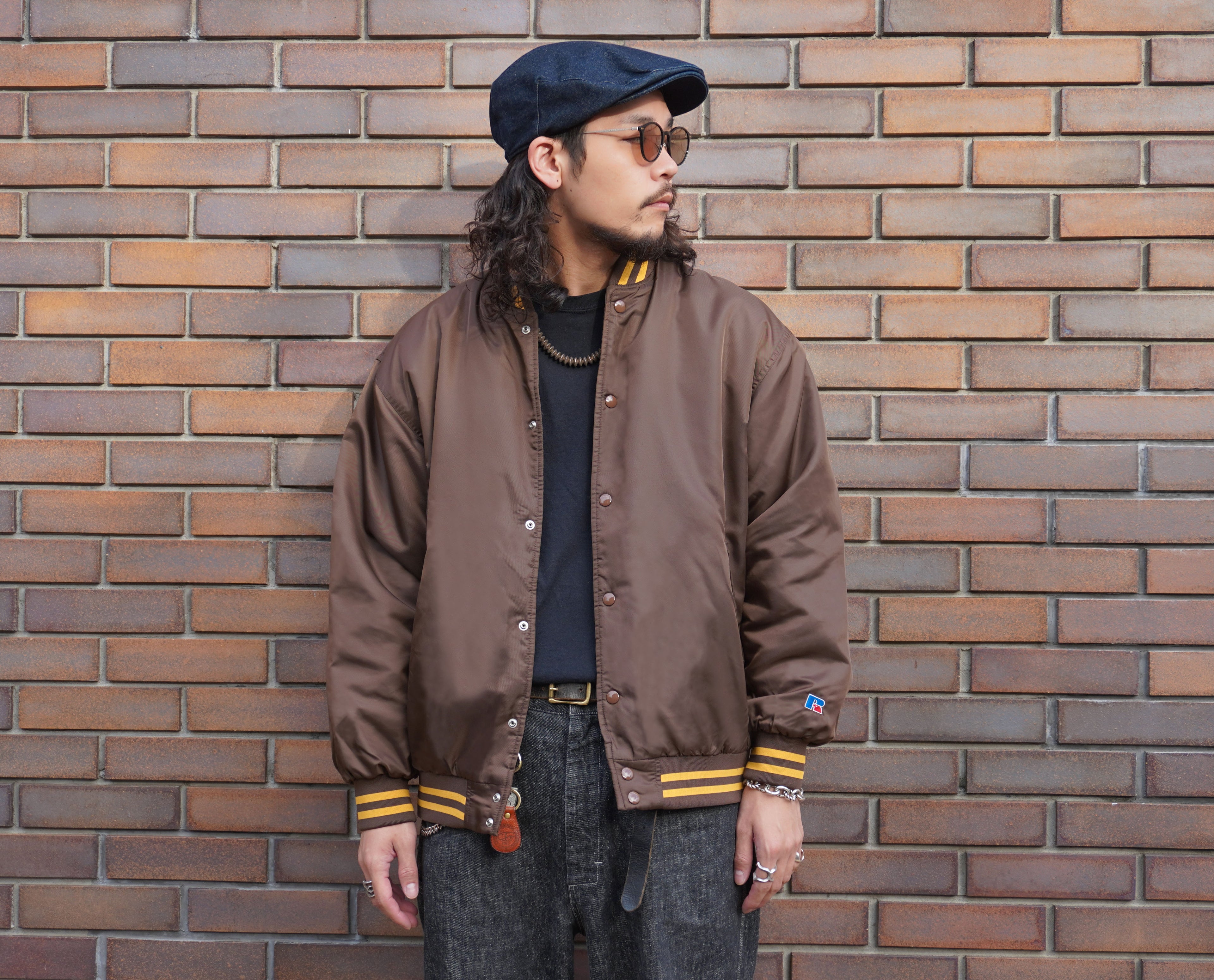 ＜RC-22731＞Nylon Varsity Baseball Jacket