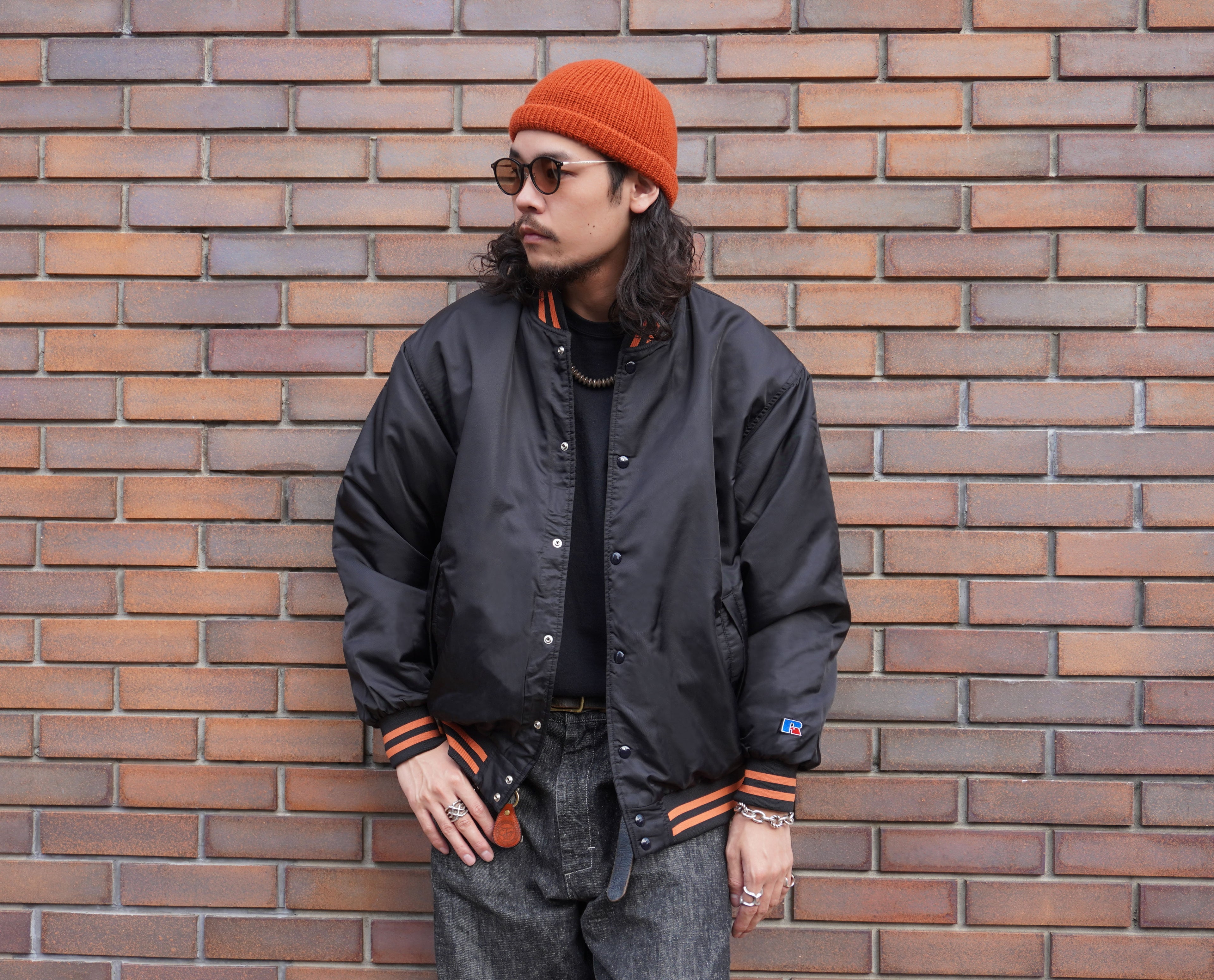 ＜RC-22731＞Nylon Varsity Baseball Jacket