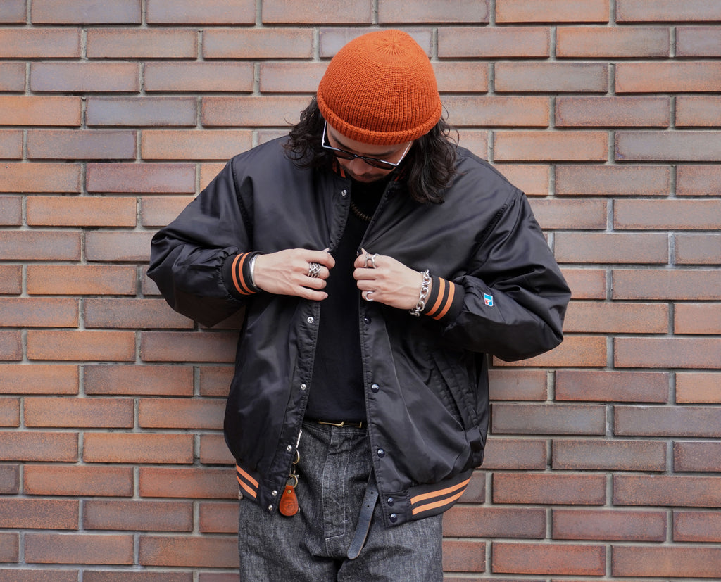 ＜RC-22731＞Nylon Varsity Baseball Jacket