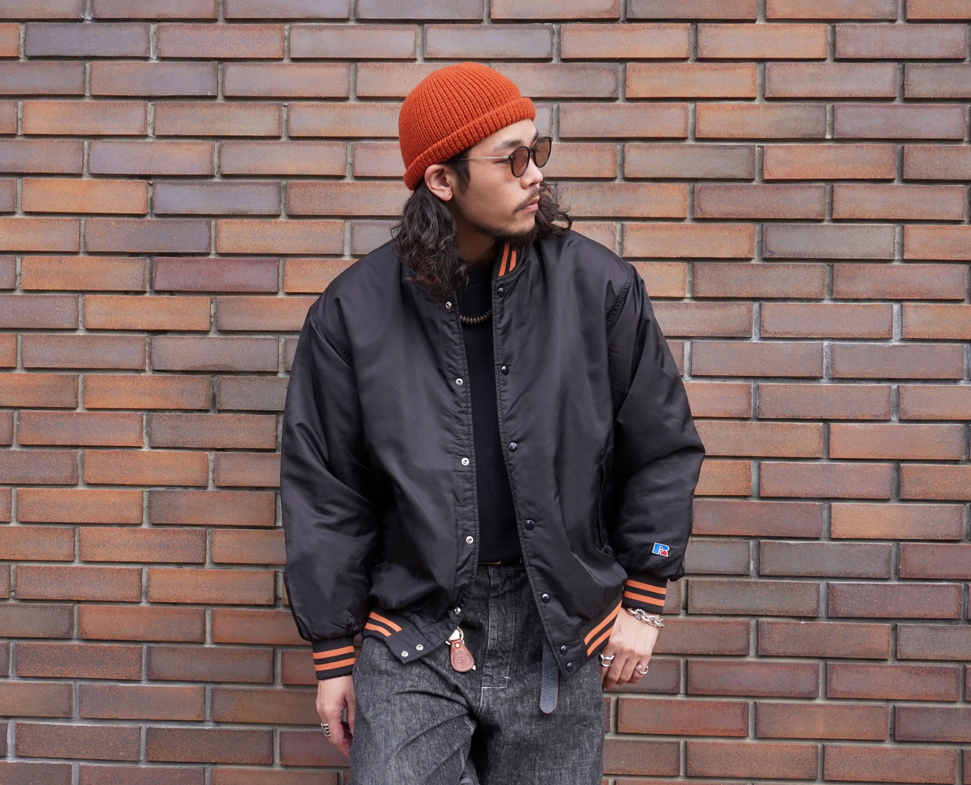 ＜RC-22731＞Nylon Varsity Baseball Jacket