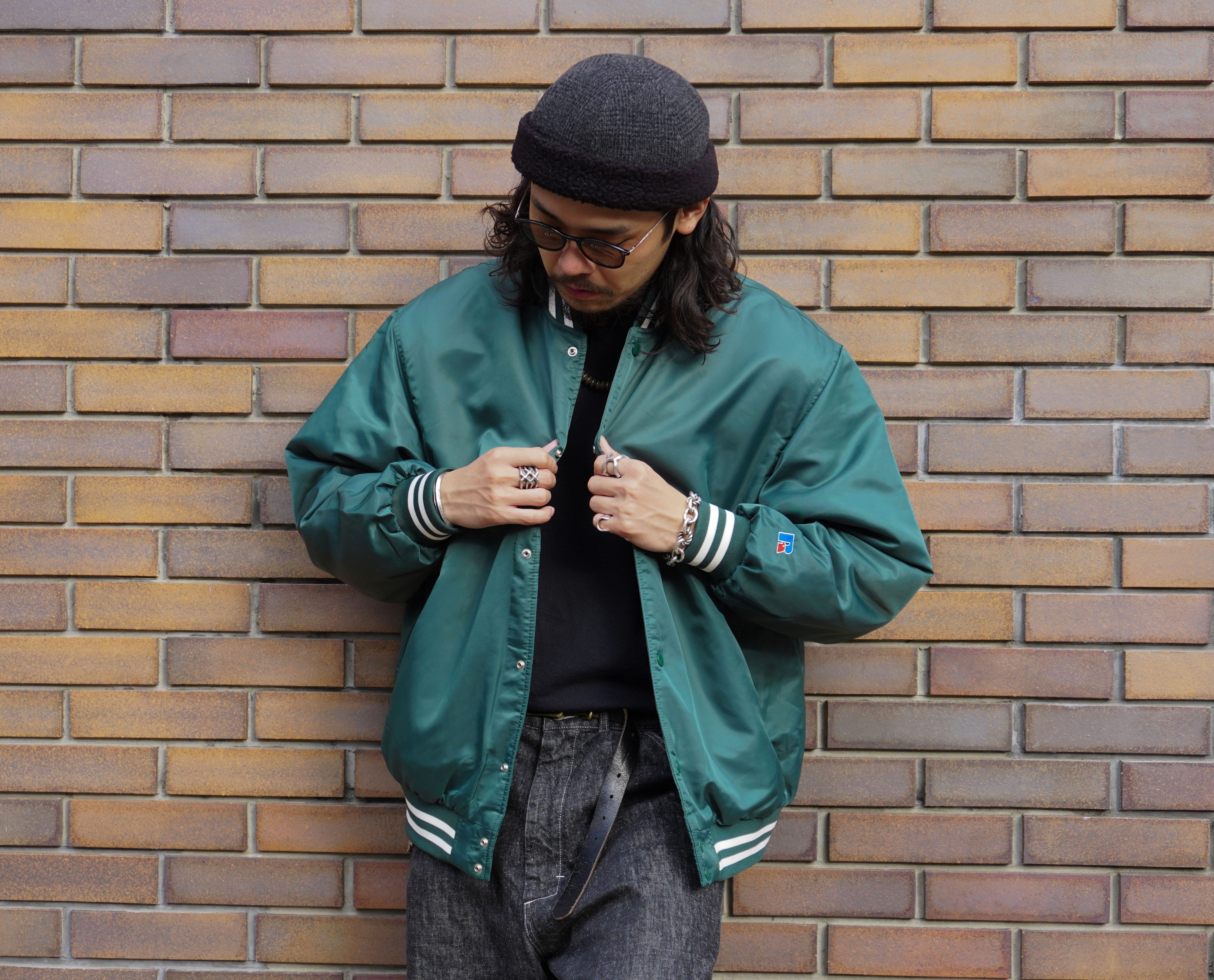 ＜RC-22731＞Nylon Varsity Baseball Jacket