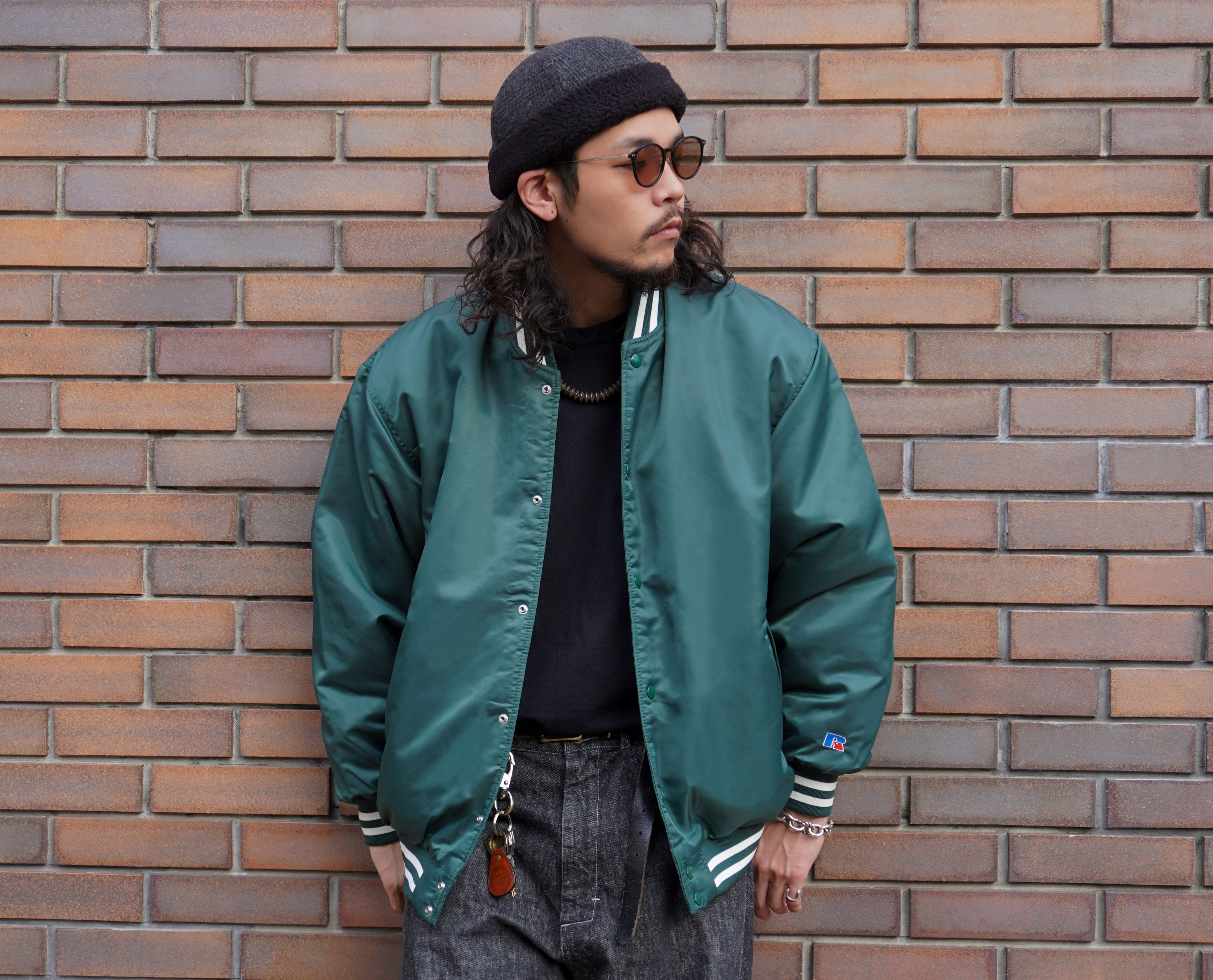 ＜RC-22731＞Nylon Varsity Baseball Jacket
