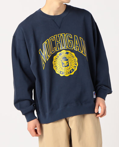 "University of Michigan" Bookstore Sweat Crew Shirt ＜RC-23002-MG＞