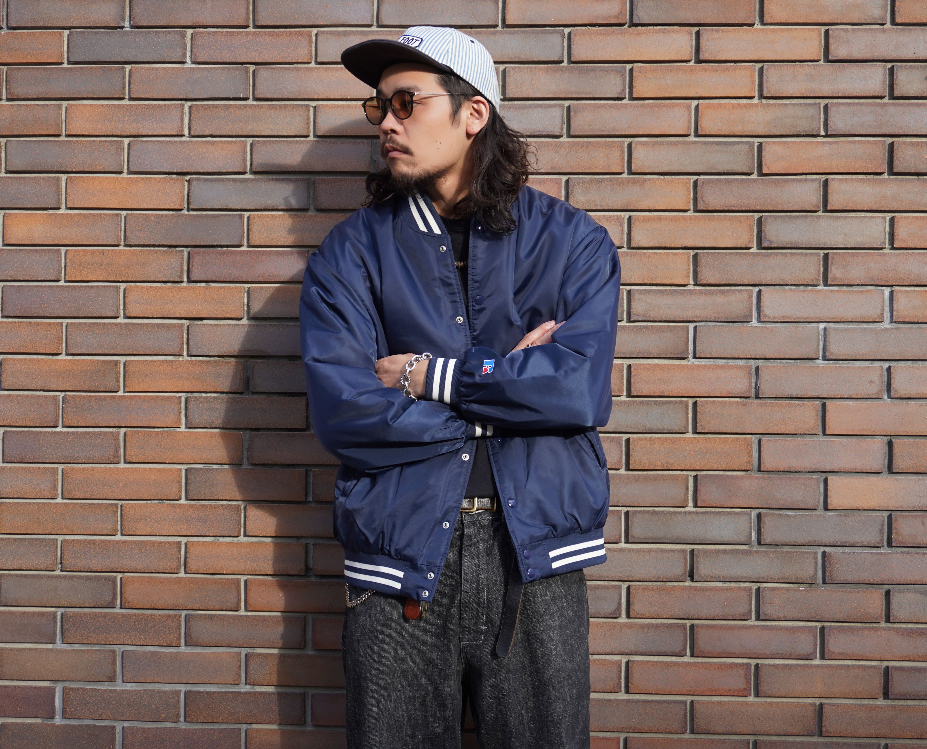 ＜RC-22731＞Nylon Varsity Baseball Jacket