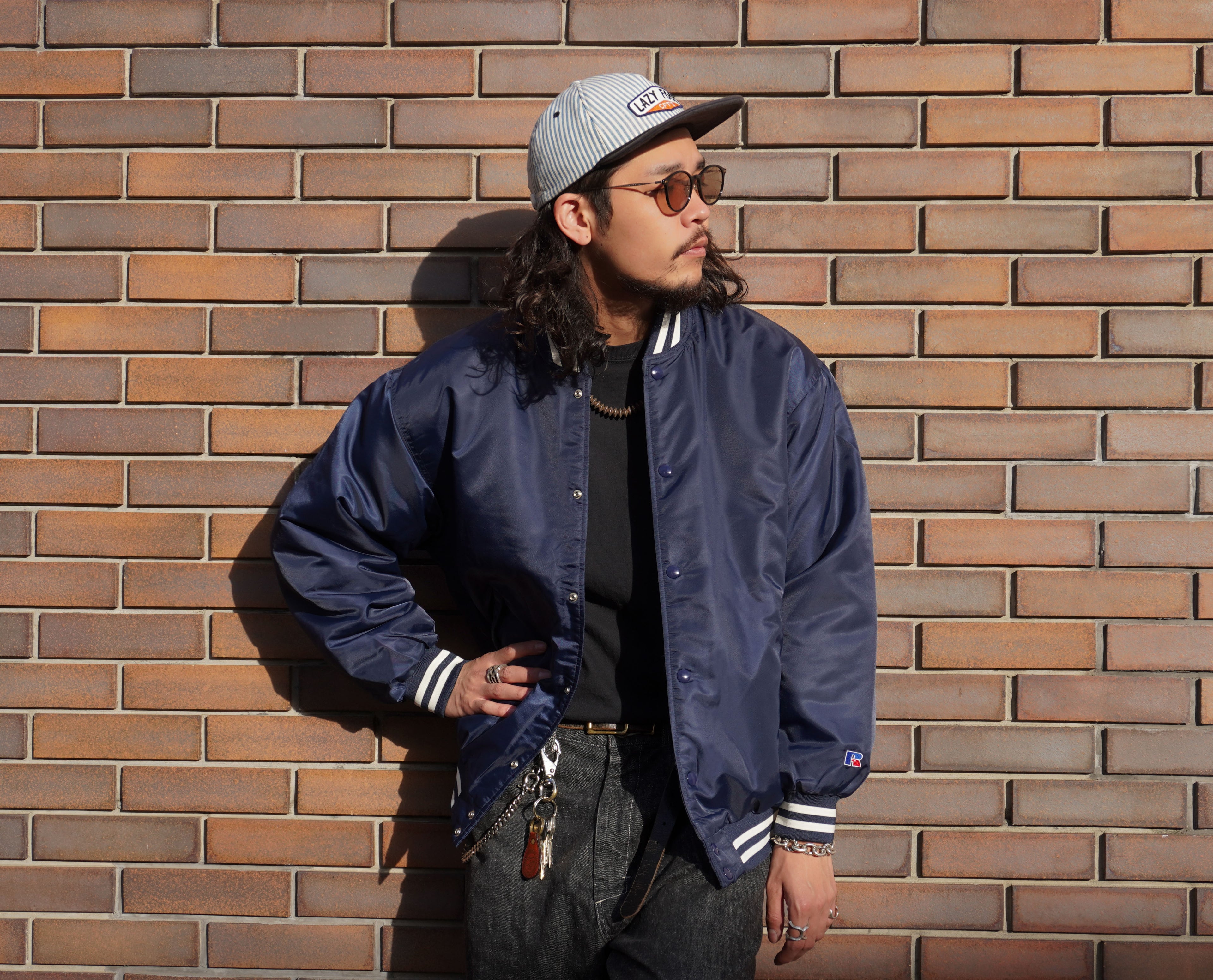 ＜RC-22731＞Nylon Varsity Baseball Jacket
