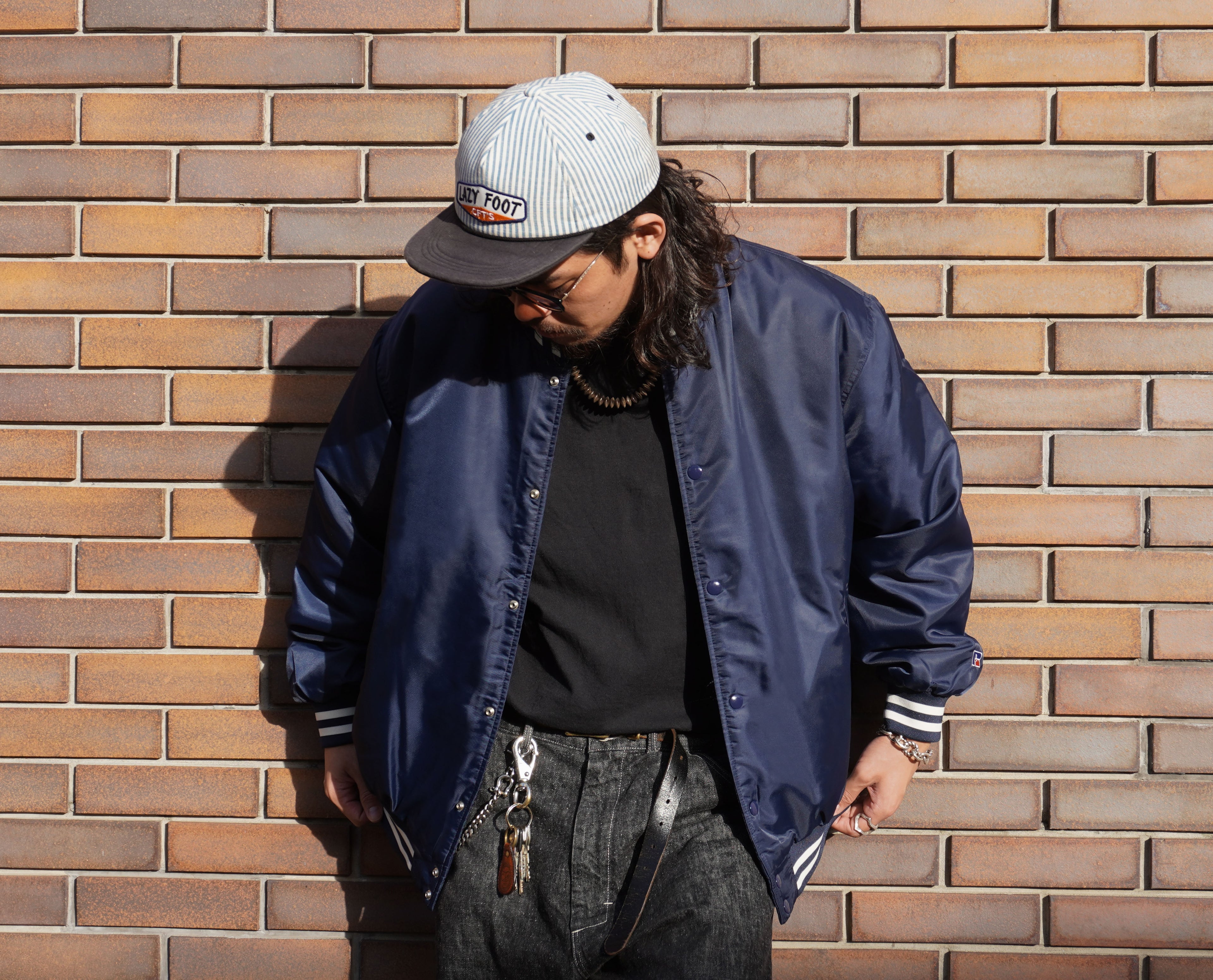 ＜RC-22731＞Nylon Varsity Baseball Jacket